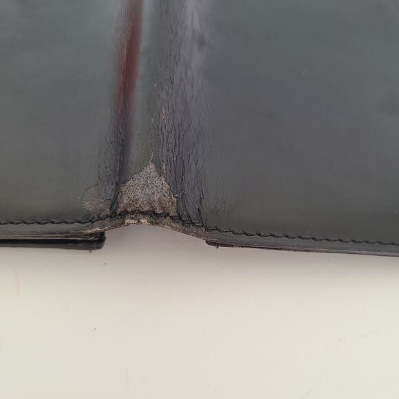 Dunhill Designer Checkbook Card Slim Bill Holder Wallet Black Bifold Leather - Picture 6 of 8